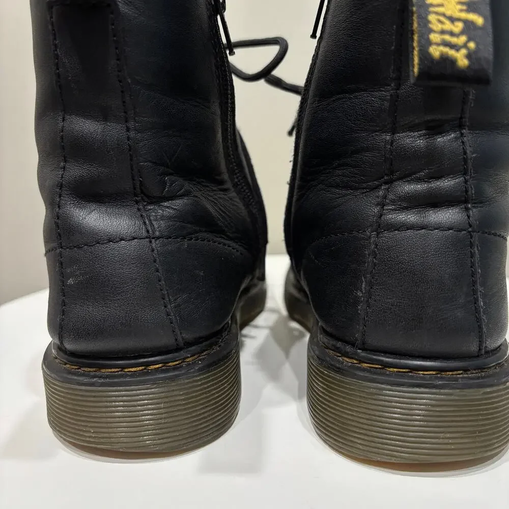 Dr. Martens 1460 Y Youth Softy T Leather Lace Up Boots in Black - Size: 5 M/6 L